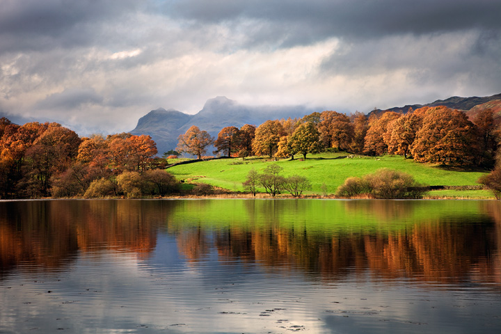 Langdale Pikes and autumn colours