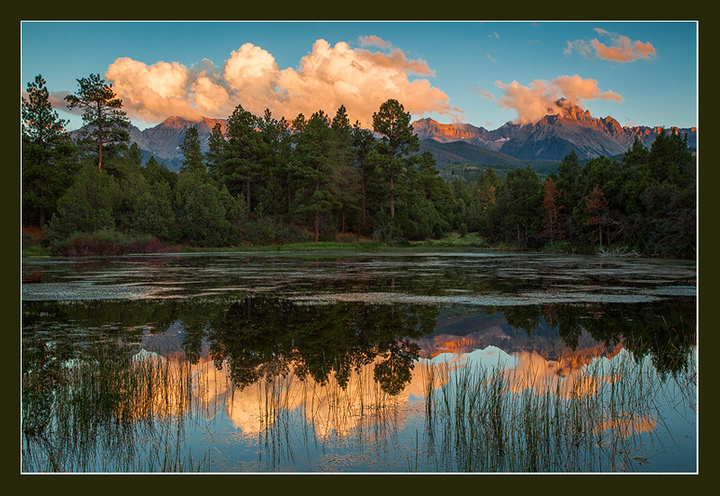 Same pond at dusk