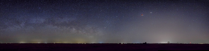 Milky Way and eclipse