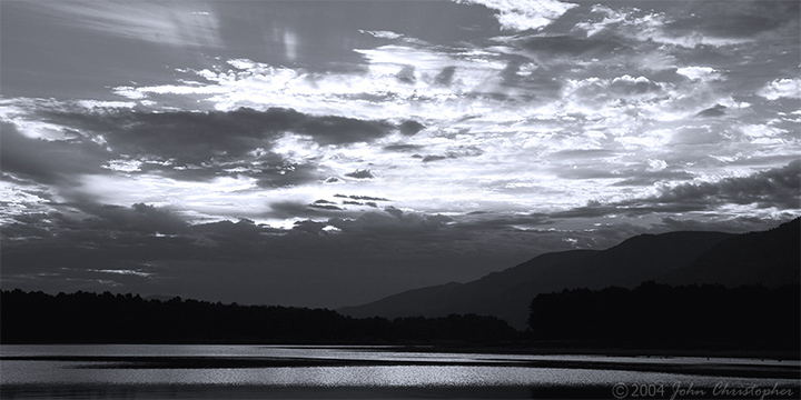 Columbia dawn in deep blue