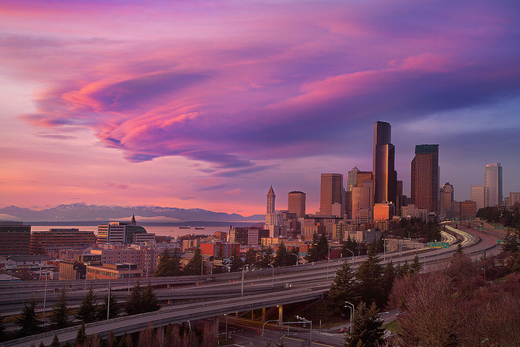 Lenticular Over Seattle