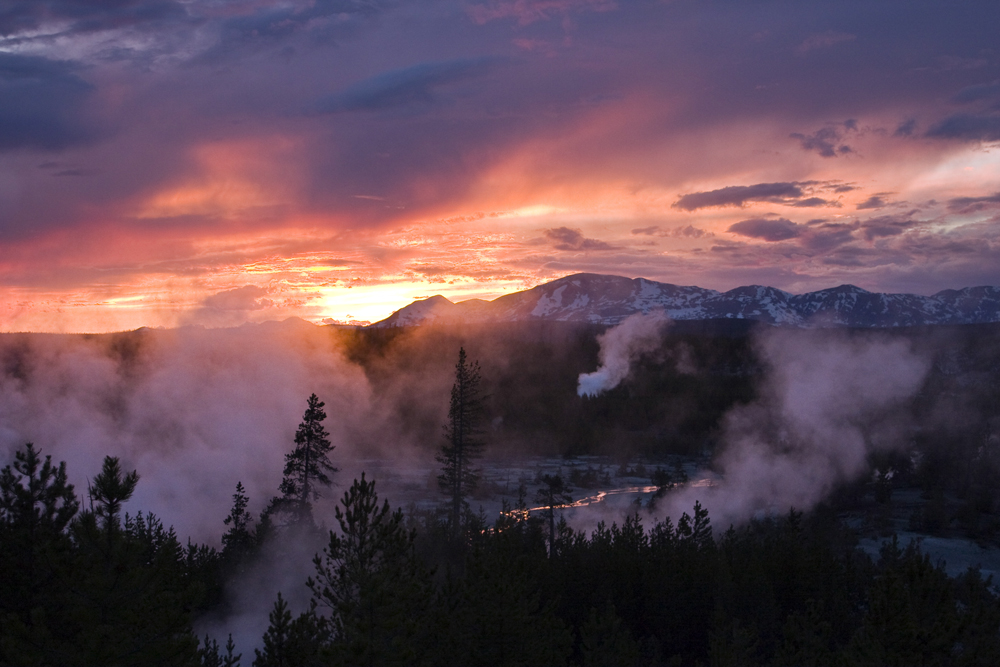 Yellowstone sunset
