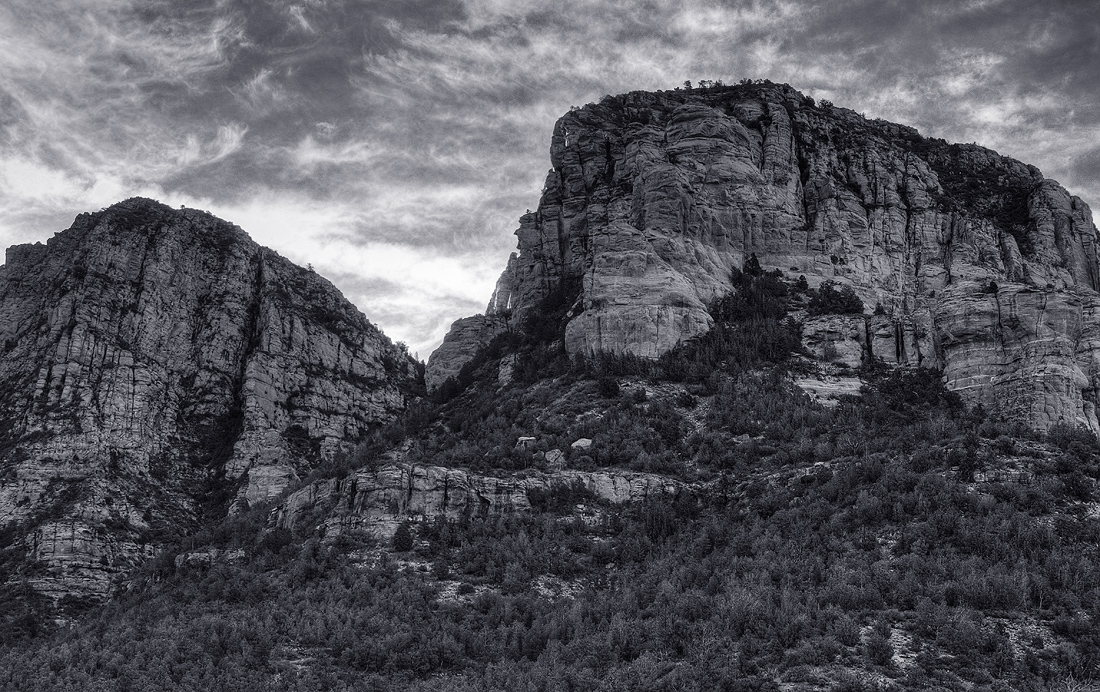 Sedona Sunrise B&W
