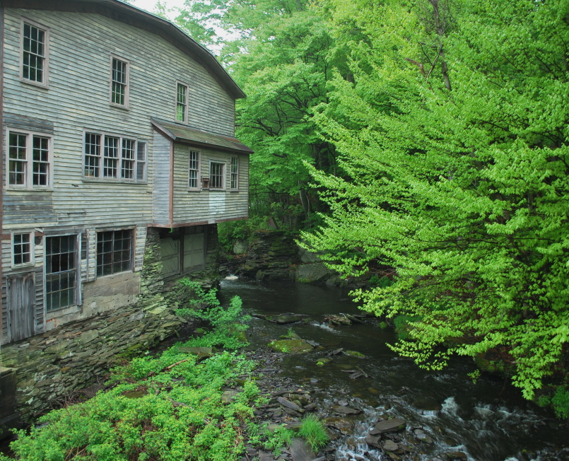 Leaning Mill in Spring