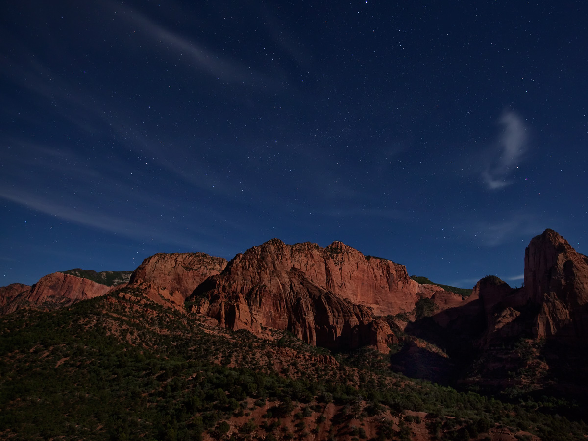 Kolob Canyon Moonlight