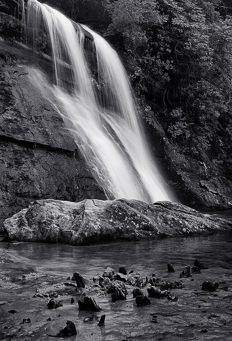 Silver Run Falls B&W