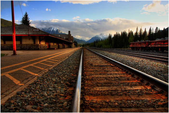 Mountain train station