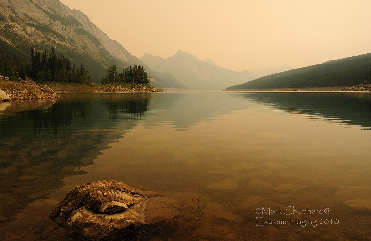 Medicine Lake in Smoke