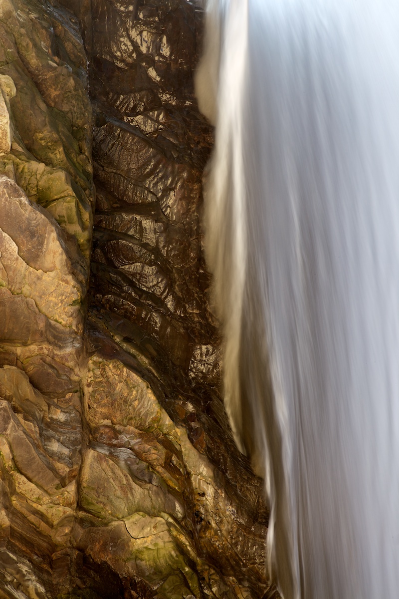 Wet rocks and water