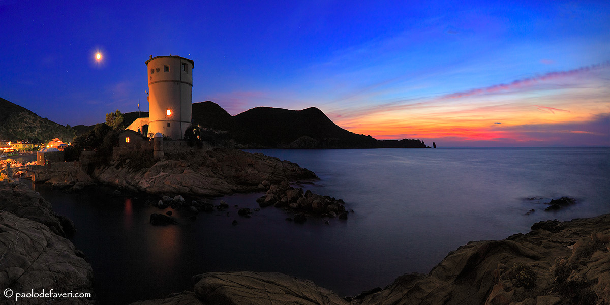 Campese tower twilight