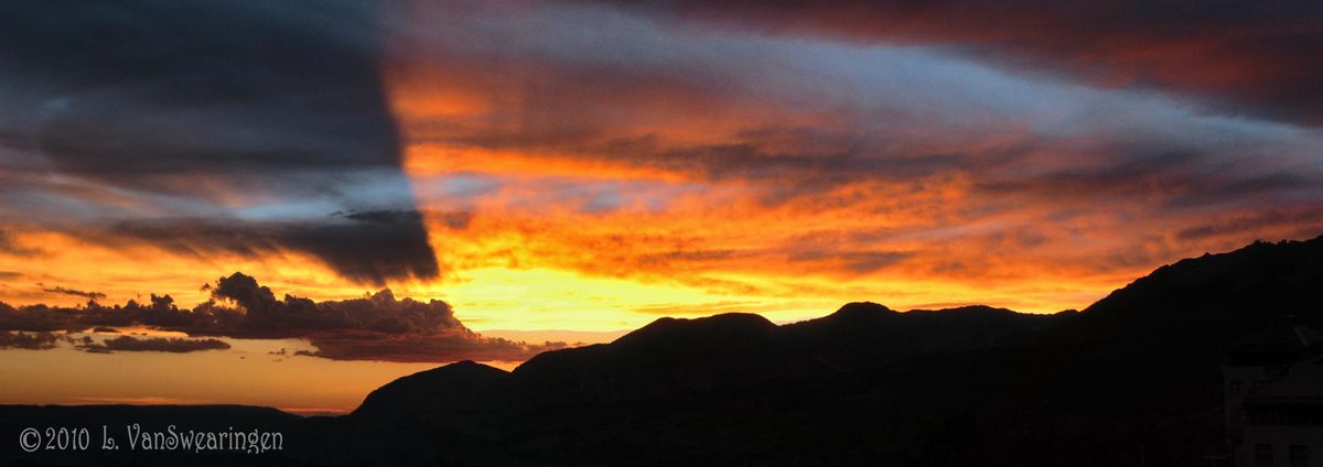 Ghostly Rocky Mt. Sunset