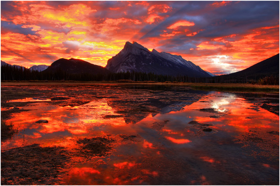 Fire at Vermillion Lakes