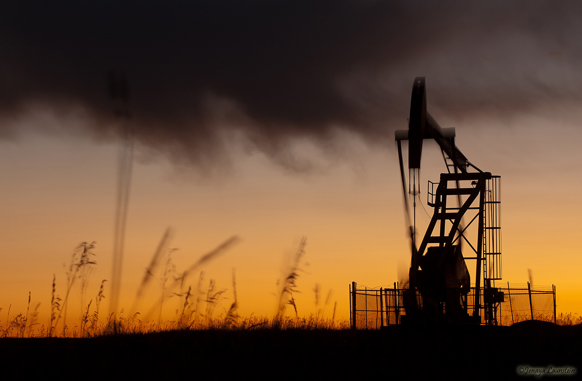 Oil Pump Jack at Dawn