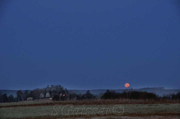 March Moonset