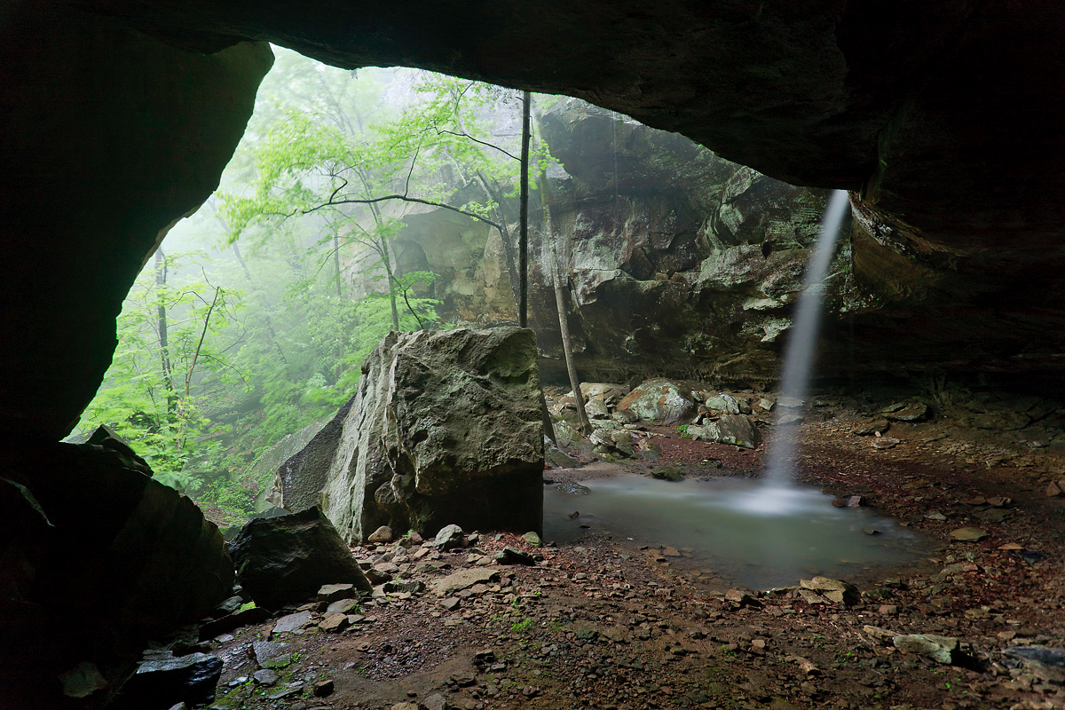 bluff shelter waterfall