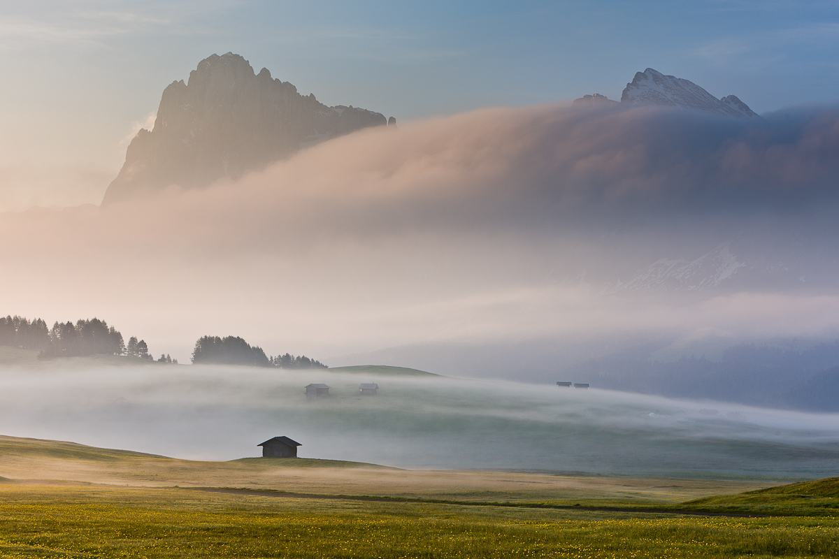 Morning in the Dolomites