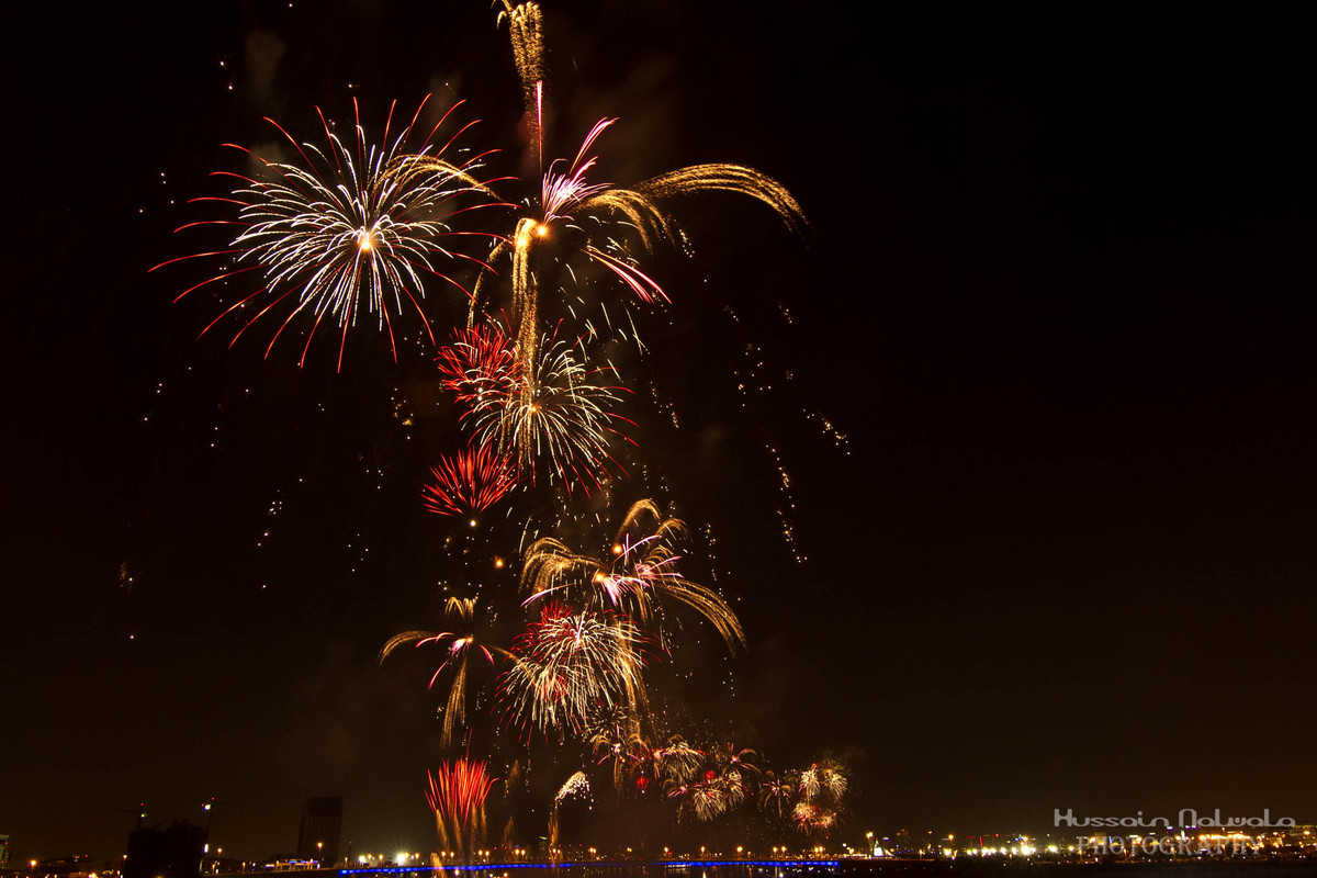 Fire works in Dubai.