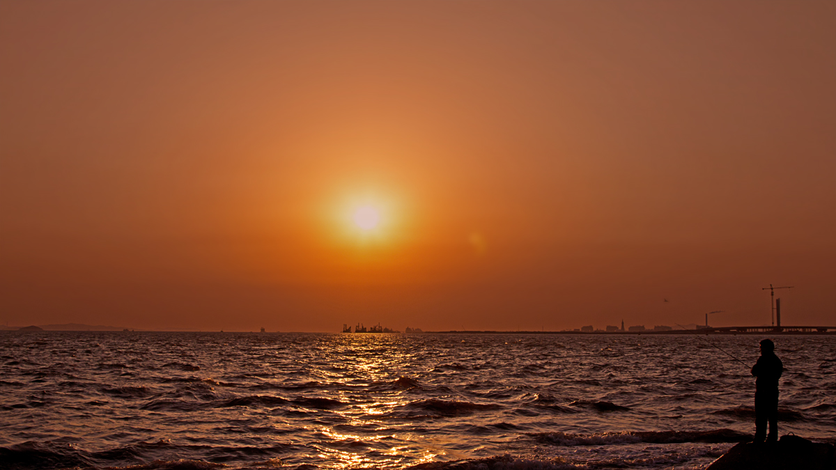 Fishing at Sunset