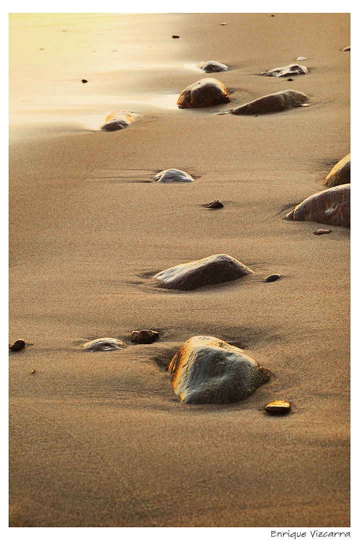 Stone, sand and sea
