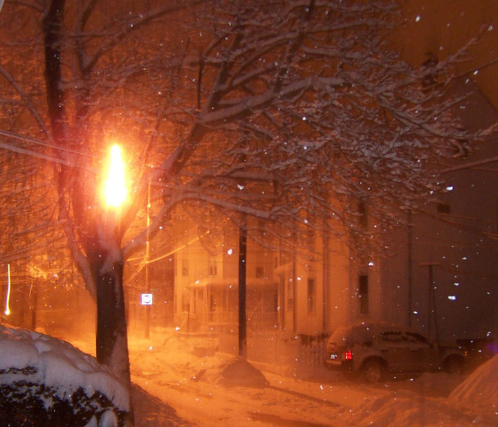 Winter night at home