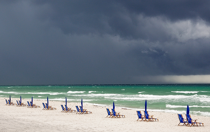 WC551: Blue Beach Chairs