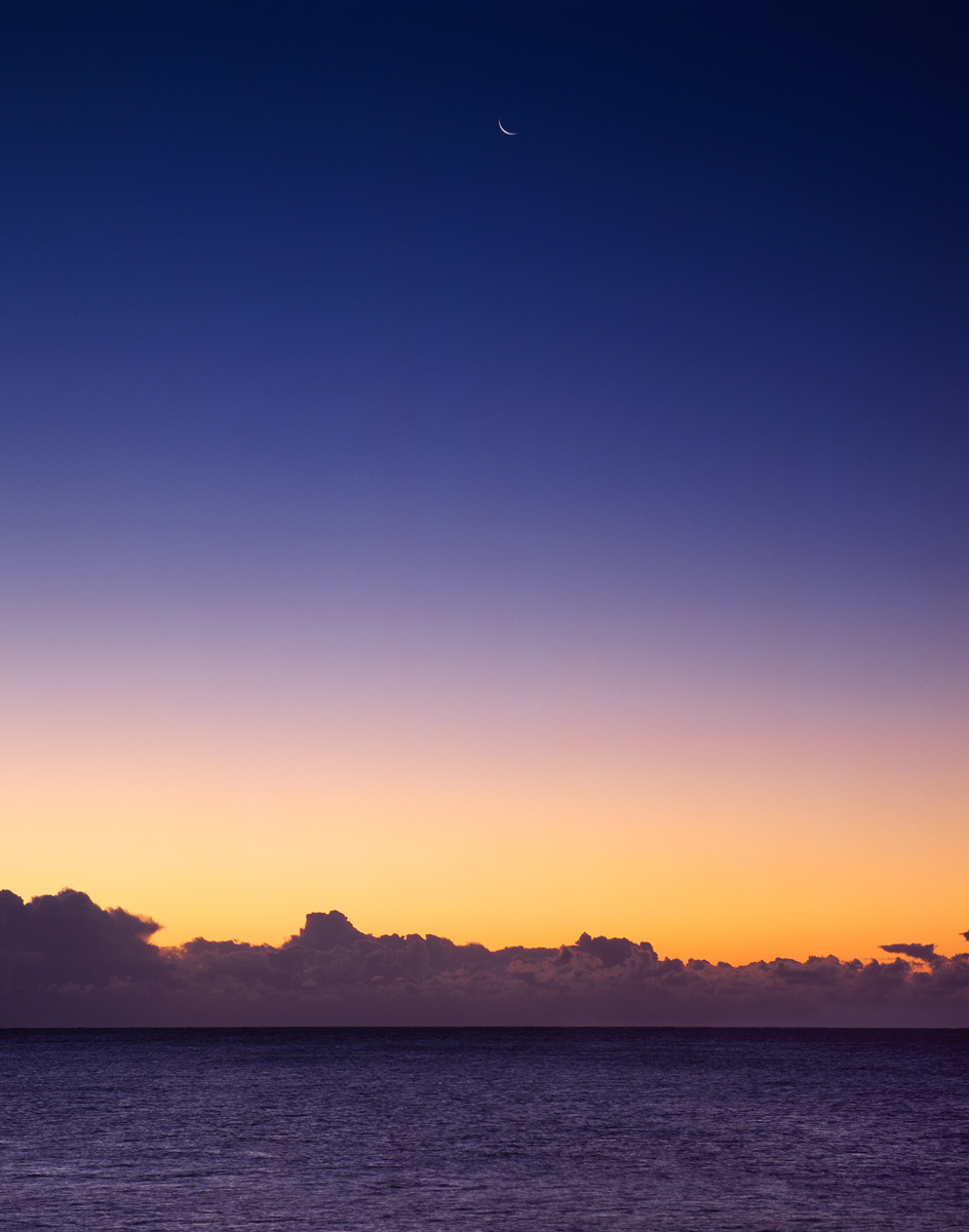 Moon Sliver Sunrise
