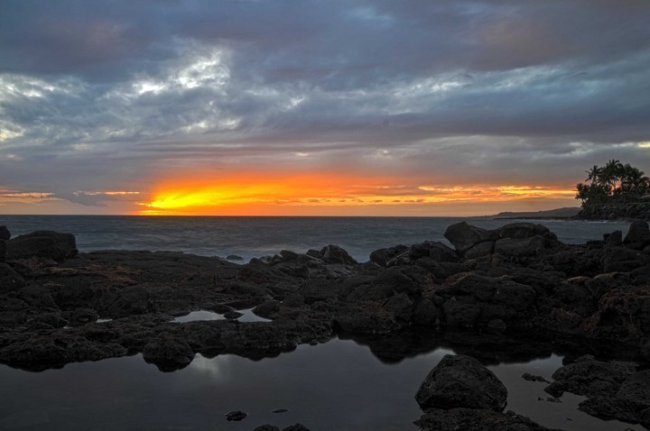 Sunset Poipu Beach Kauai