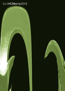 Black with Green Lines