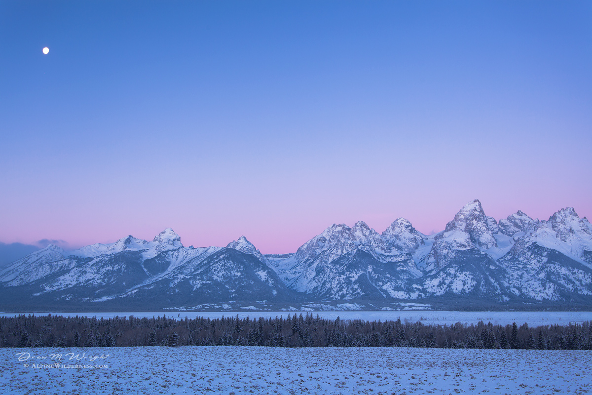 Moon Over Grand Teton