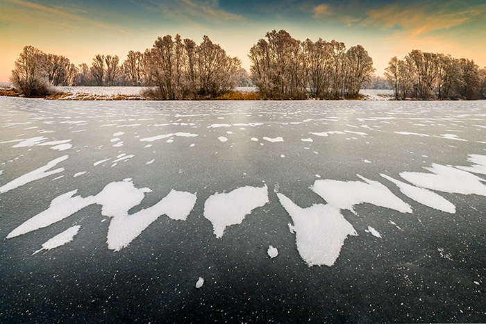 Frozen lake