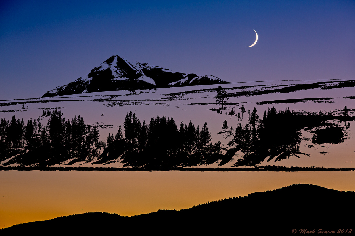 Antler Mtn Moonset
