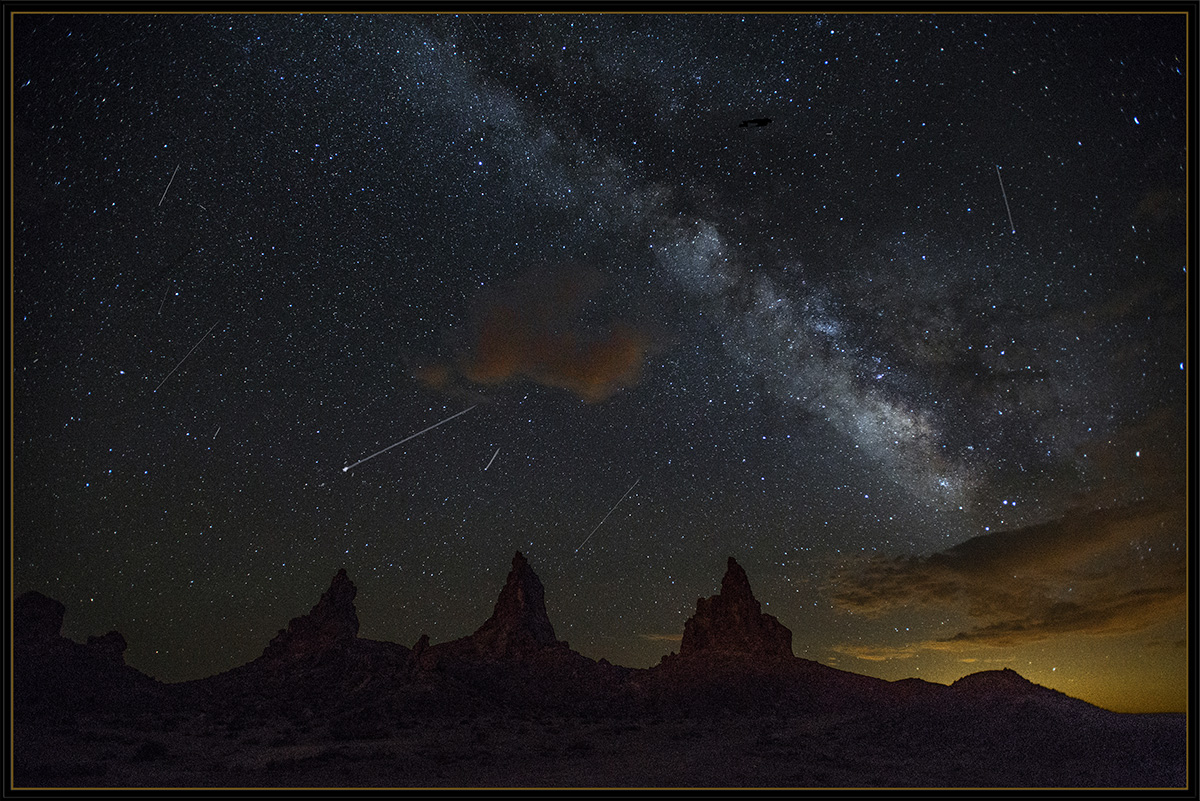 Meteors over Pinnacles +Re-post