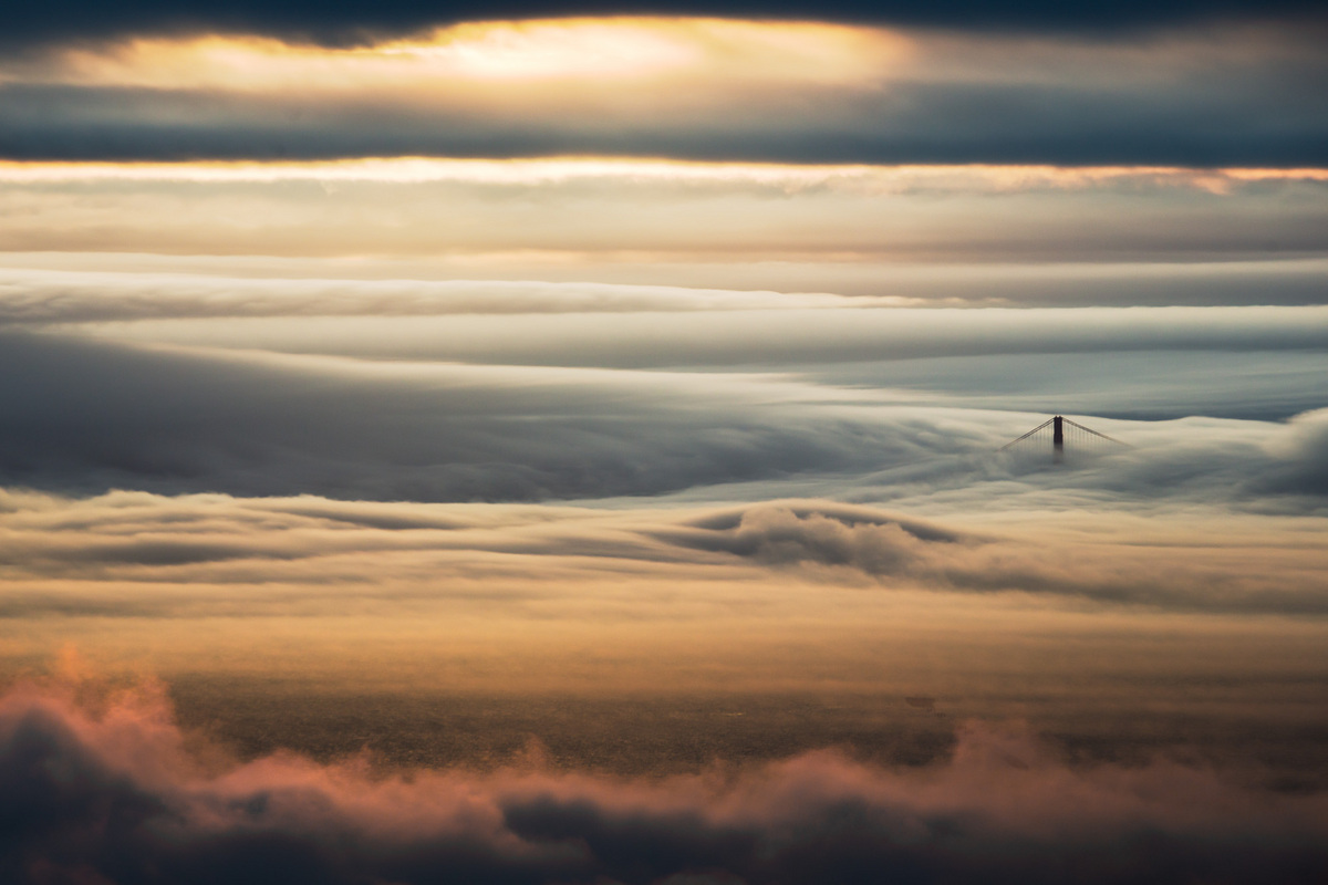 Foggy ocean