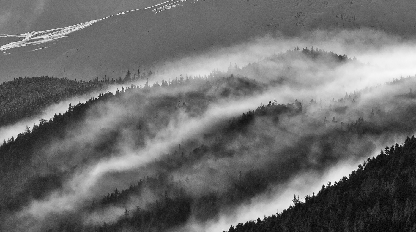 Distant Ridges in Fog 