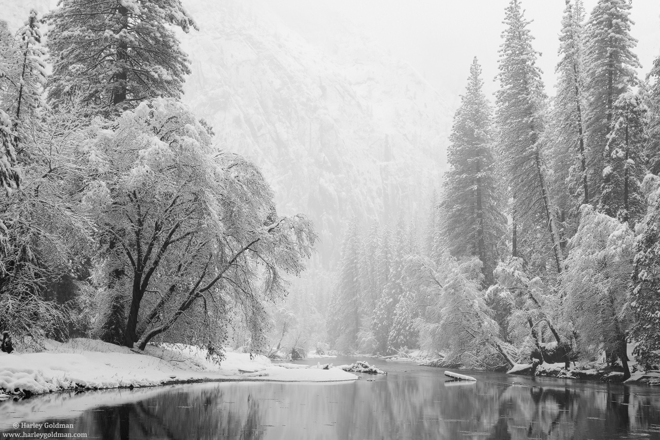 Snow Along Merced River