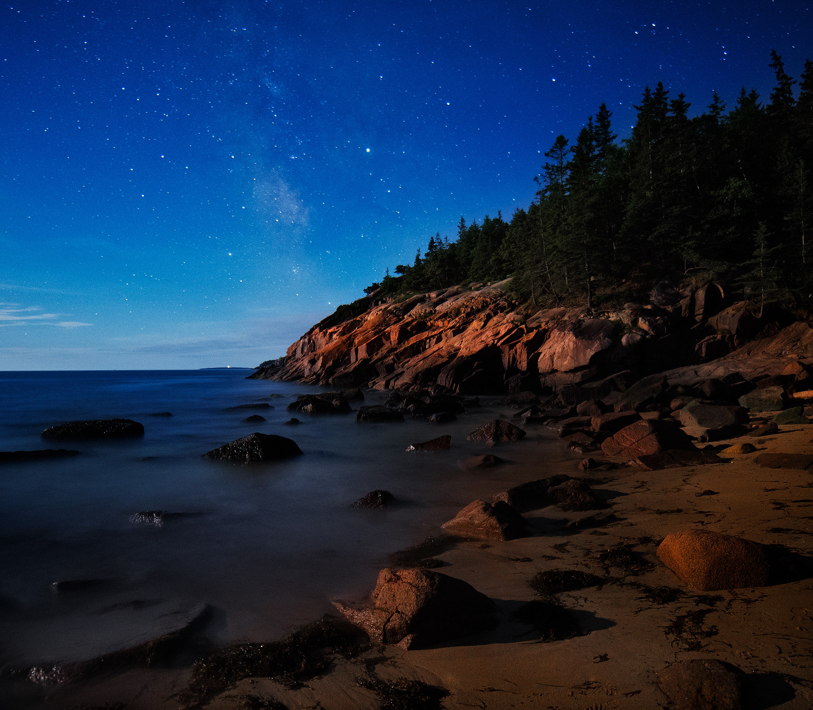 Night on Sand Beach