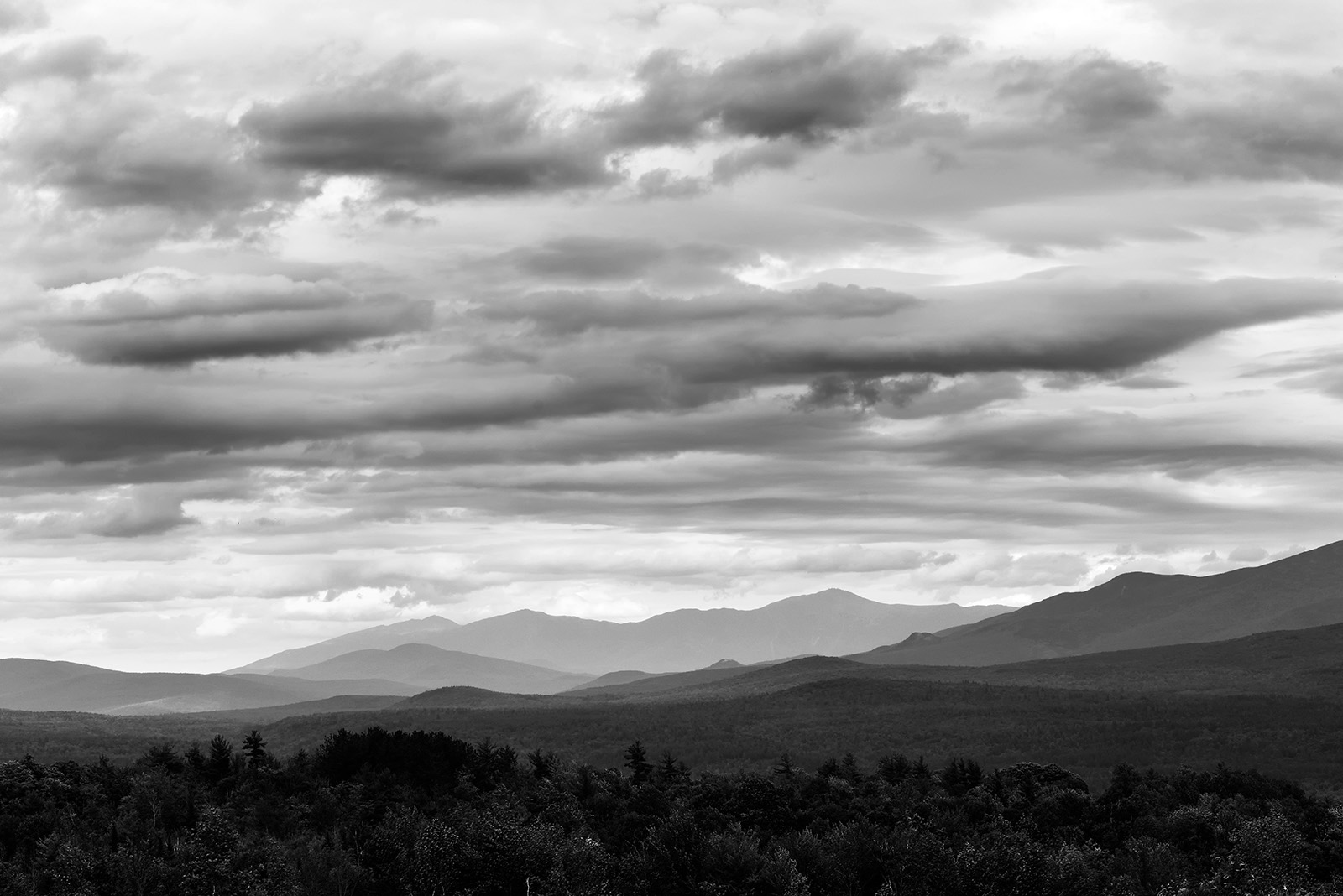 White Mountains in B&W + repost