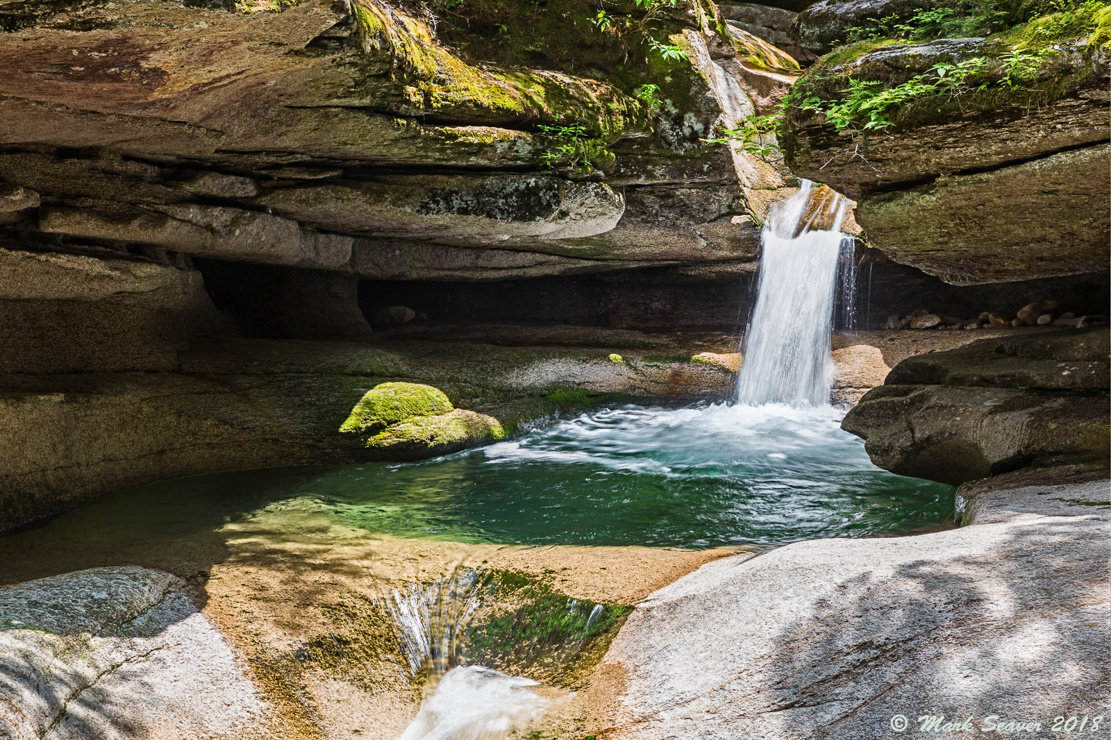 Sabbaday Falls, top step