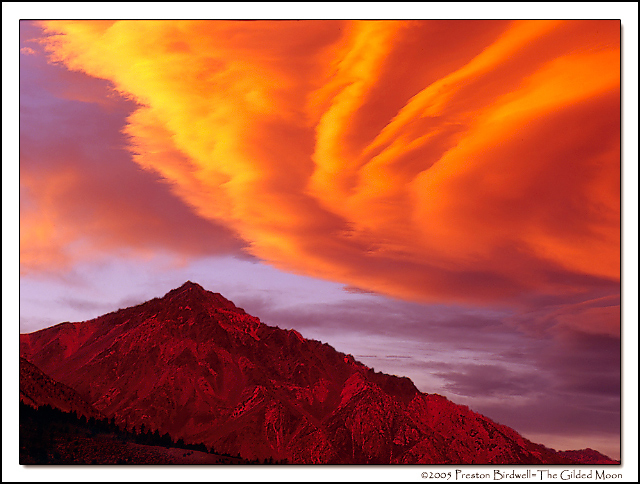 Sierra Wave and Mount Tom, Sunset