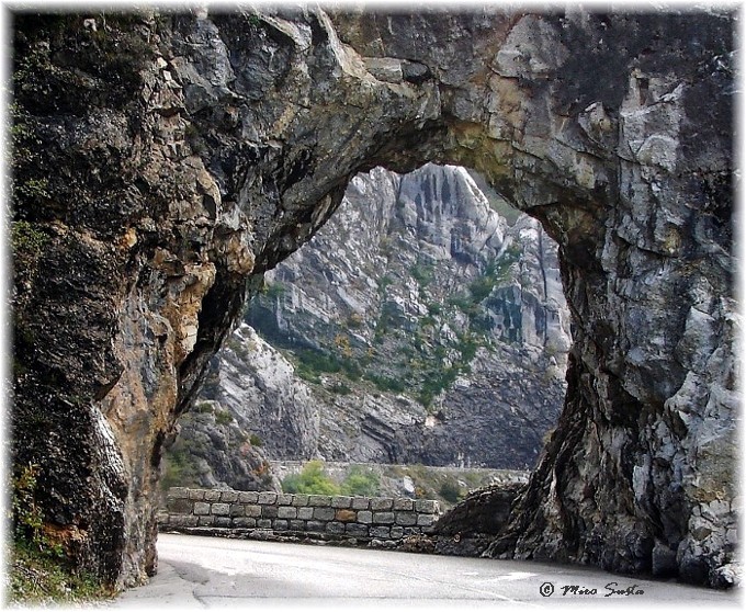 Hole through the rocks...